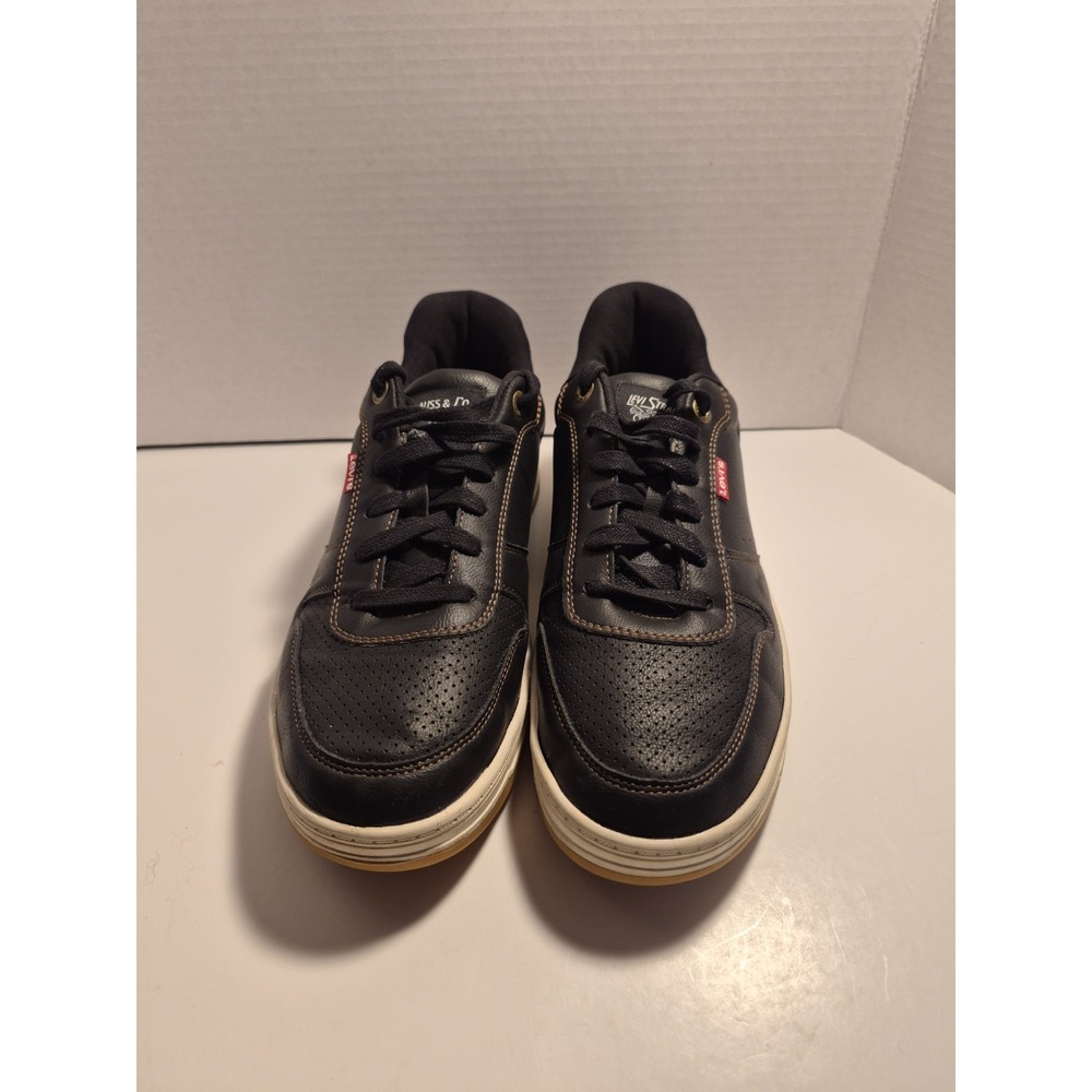 Levi's Men's Munro Faux-Leather Sneakers Black Size 10M LV706728 Low Top Retro
